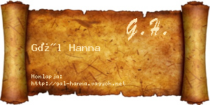Gál Hanna névjegykártya